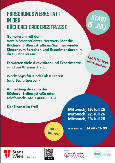 Flyer mit Terminen für die Forschungswerkstatt Bücherei